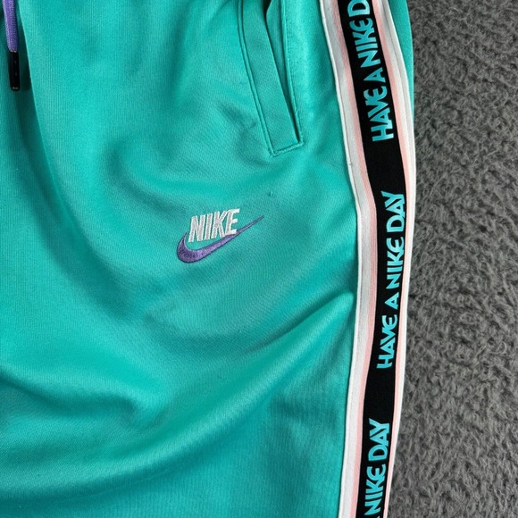 "Have a Nike Day" Track Pants Mens‎ Med Air Max Hyper Jade Retro VTG Gym Lounge - Picture 12 of 14